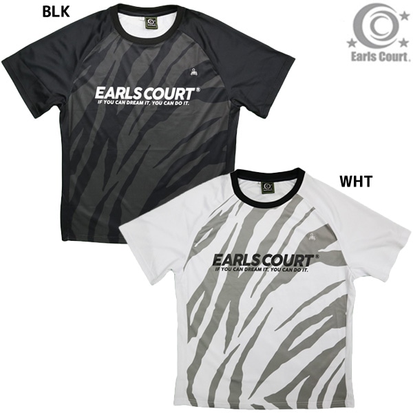 【ネコポス選択可】アールズコート Earls Court  ゼブラ柄 EC-S035 Tシャツ 半袖 トレーニングトップ プラクティスシャツ プラシャツ 吸汗速乾