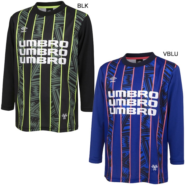 【ネコポス送料無料】【ジュニア】 アンブロ umbro THE THIRD グラフィック 長袖 プラクティスシャツ UUJWJB51 サッカー フットサル プラシャツ 練習着 子供用