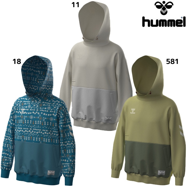 ヒュンメル hummel メンズ PLAY スウェットプルオーバーフーディー パーカー裏毛 24SS HAP8279 フリース パーカー オーバーフーディー スポーツウェア