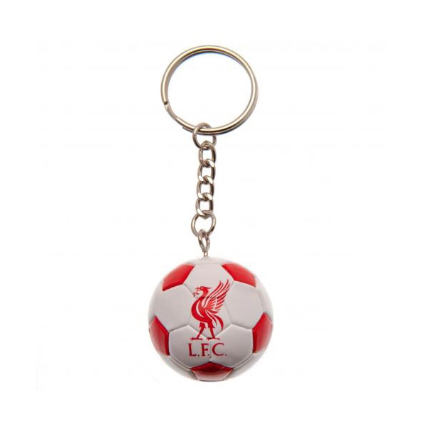 リバプール オフィシャル  ボール型キーリング LIV_FOOTBALL_KEYRING 直径35mm サポーターグッズ キーホルダー ホワイト レッド