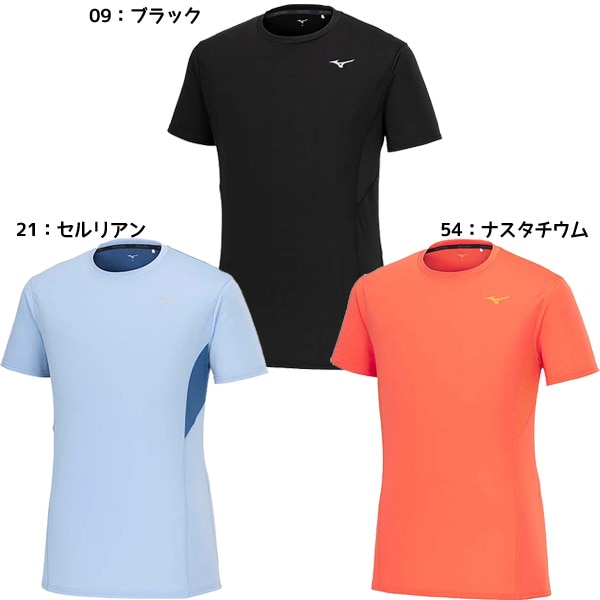 【ネコポス送料無料】ミズノ MIZUNO ドライエアロフローTシャツ(オーロラ) J2MAB004 汗処理 通気 メンズ ランニングシャツ 半袖