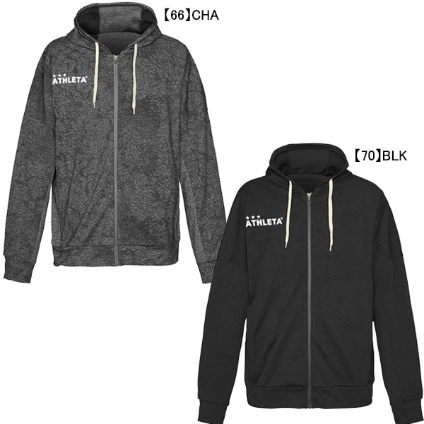 ATHLETA フード付きブラックウォーマー ATHLETA フード付きブラックウォーマー
