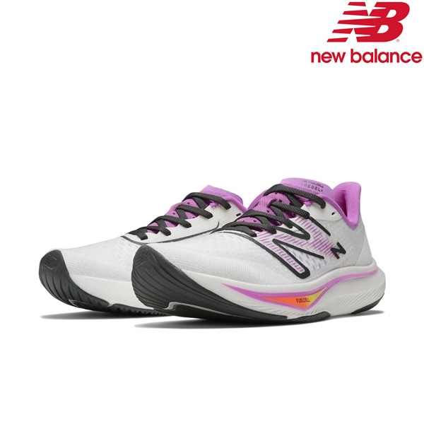 ニューバランス New Balance レディース ランニングシューズ ヒューエルセル レベル FuelCell REBEL WFCX-B-CW3 マラソン ジョギング 厚底 ホワイト