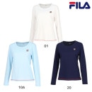 【ネコポス送料無料】フィラ FILA テニス サッカーストライプ クルーネック ロングシャツ レディース ウィメンズ VL2849|ウェア|テニス/ソフトテニス