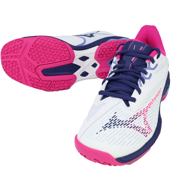ミズノ mizuno レディース テニスシューズ ウェーブイクシードライト2ワイド オムニ・クレー 61GB2317-13