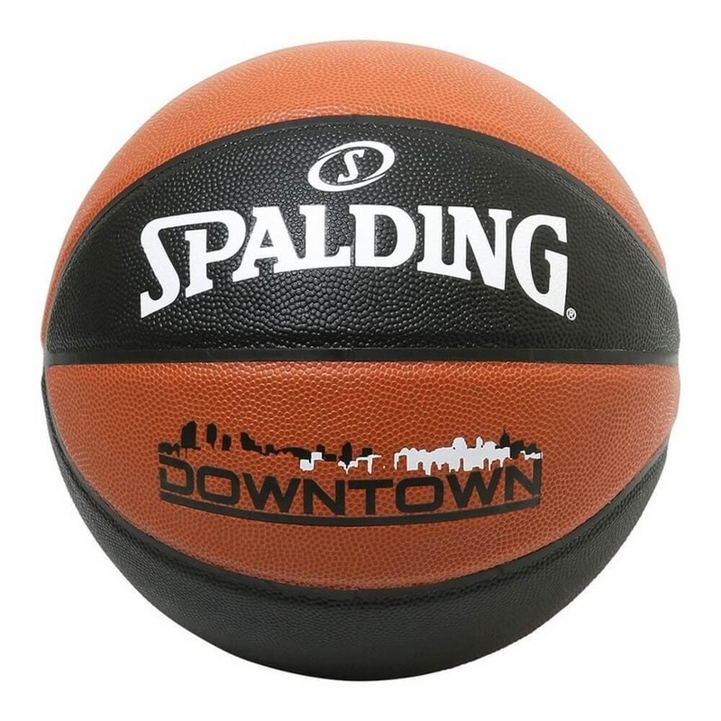 スポルティング SPALDING バスケットボール ダウンタウン 合成皮革 ブラウン/ブラック 5号球 76714J ジュニア 小学校用