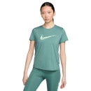 【ネコポス送料無料】ナイキ NIKE レディース ランニングシャツ ワン スウッシュS/S 24SU FN2619-361 半袖 グリーン|ランニング