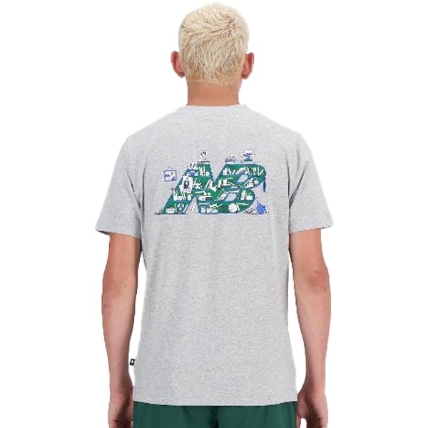 【ネコポス送料無料】ニューバランス New Balance Tシャツ 半袖 メンズ BOOKSHELF クルーネック スポーツウェア ウエア MT41586