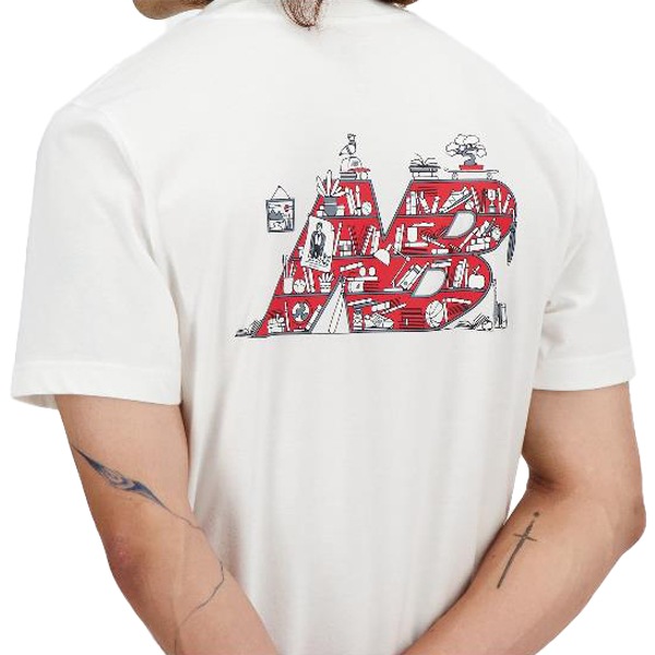 【ネコポス送料無料】ニューバランス New Balance Tシャツ 半袖 メンズ BOOKSHELF クルーネック スポーツウェア ウエア MT41586