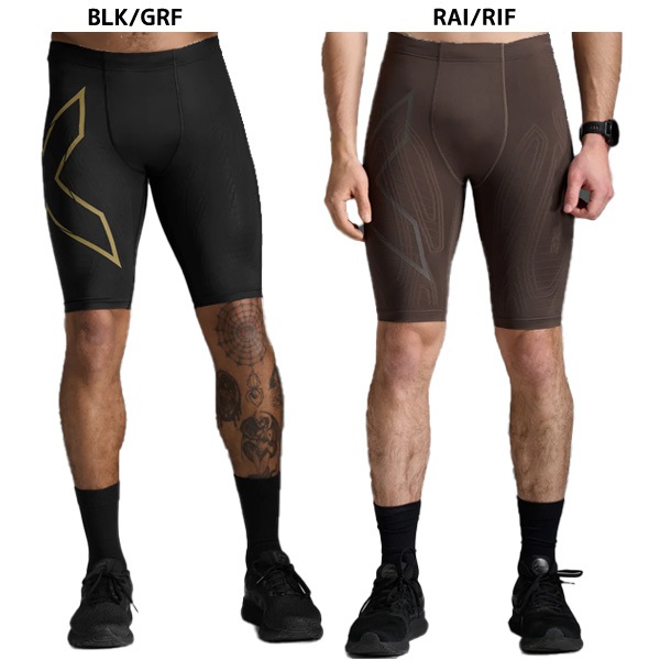 【ネコポス送料無料】2XU ツータイムズユー MCSランコンプショーツ メンズ オールシーズン タイツ ブラック 着圧 吸汗速乾 UVカット MA5331