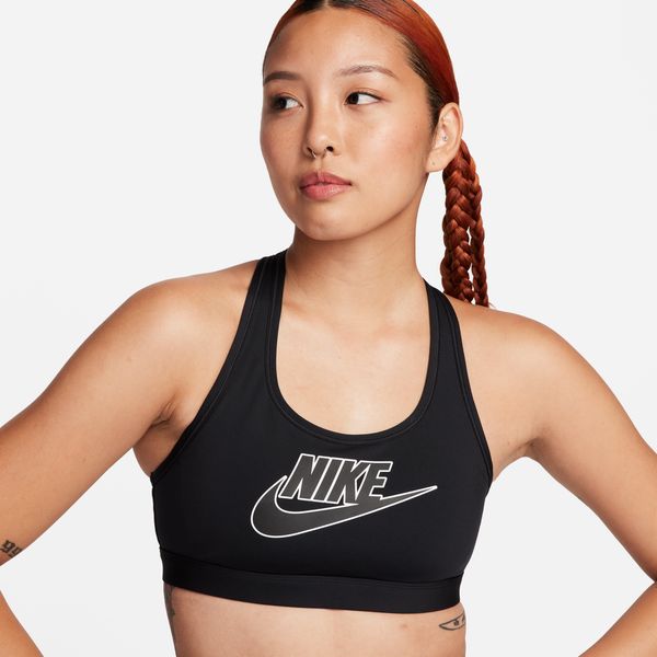 ナイキ NIKE レディース インナーウエア スウッシュ ミディアムサポート FB4081-010 ウィメンズ パッディド ロゴ スポーツブラ