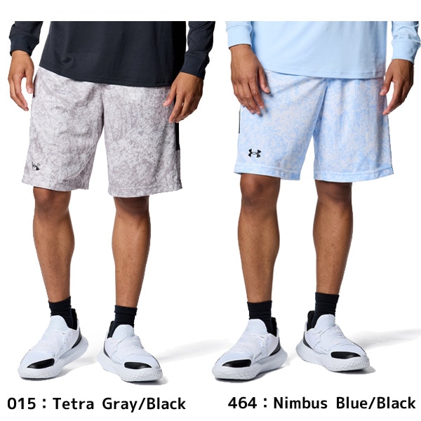 アンダーアーマー UNDER ARMOUR メンズ バスケットボール ゲームパンツ UAベースライン プリント ショーツ 1388348 ハーフパンツ