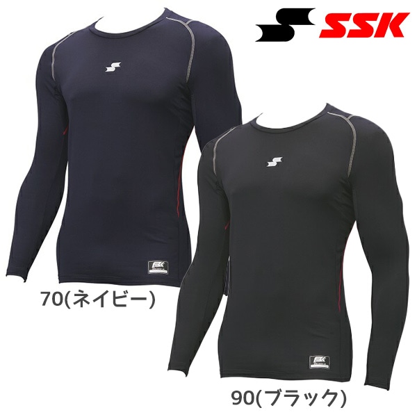 野球 メンズ 裏起毛 アンダーシャツ インナーシャツ 長袖 丸首 蓄熱 やわらかローネック フィット 大人 一般 保温 冬用 SCBE230LL