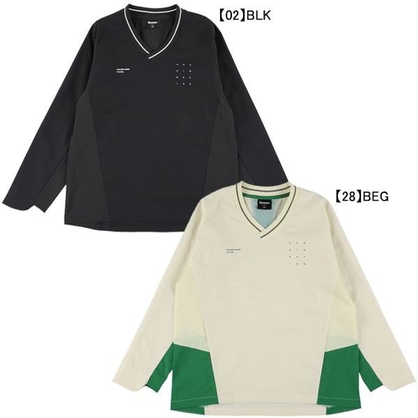 【ジュニア】スパッツィオ Spazio Jr.Vネック切り替えピステ GE-1069 トレーニングトップ 長袖 練習着 子供用
