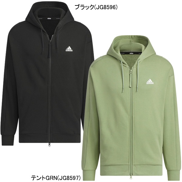 アディダス adidas ワーディングパック ルーズフィット フレンチテリー フルジップパーカー KWX99 カジュアル フード メンズ レディース