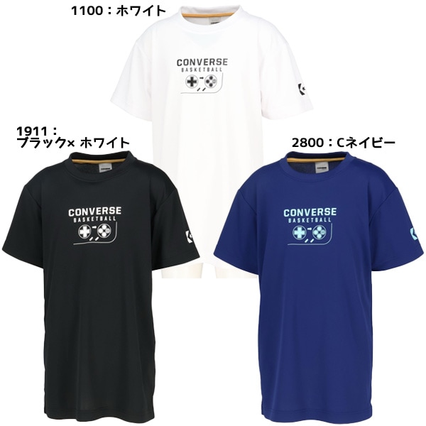 【ネコポス送料無料】コンバース CONVERSE ジュニア バスケットボール ゲームシャツ GAMEグラフィック CB451352 プリントTシャツ 半袖