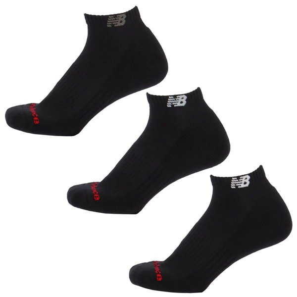 【メール便対応】ニューバランス New balance Socks 9011 ショートレングス3Pソックス LAS55636-BK