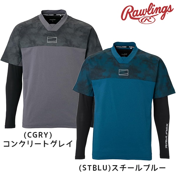 野球 RAWLINGS ローリングス メンズ 大人用 長袖 Vトップレイヤードセット アンダーシャツ Tシャツ AUT15S01S