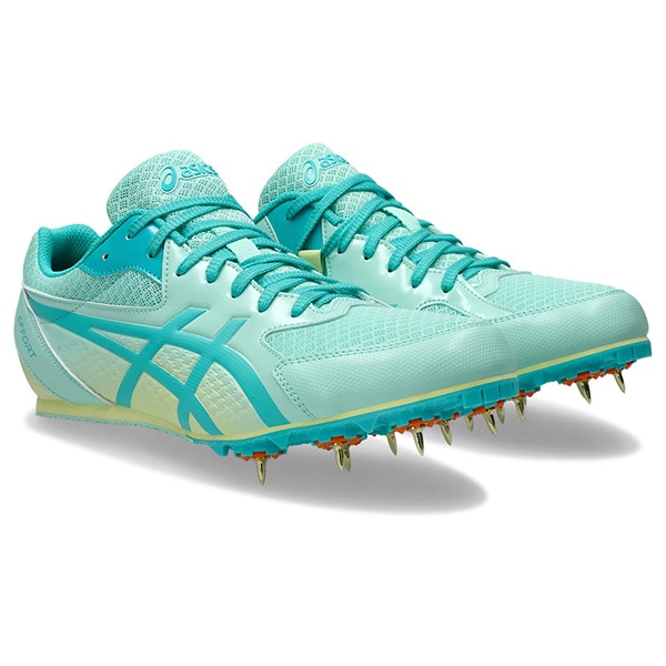 【予約販売】アシックス asics メンズ レディース 陸上スパイク 短距離 中距離 走幅跳 EFFORT 13 エフォート13 1093A167-301 土 トラック兼用 グリーン