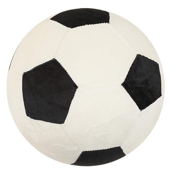 ガッツ！！ サッカー部 クッション C-212 サッカー フットサル 25cm インテリア ホワイト ブラック