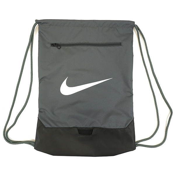 【ネコポス送料無料】 ナイキ NIKE ブラジリア 9.5 トレーニングジムサック DM3978-068 サッカー フットサル ナップサック 18L アイアングレー