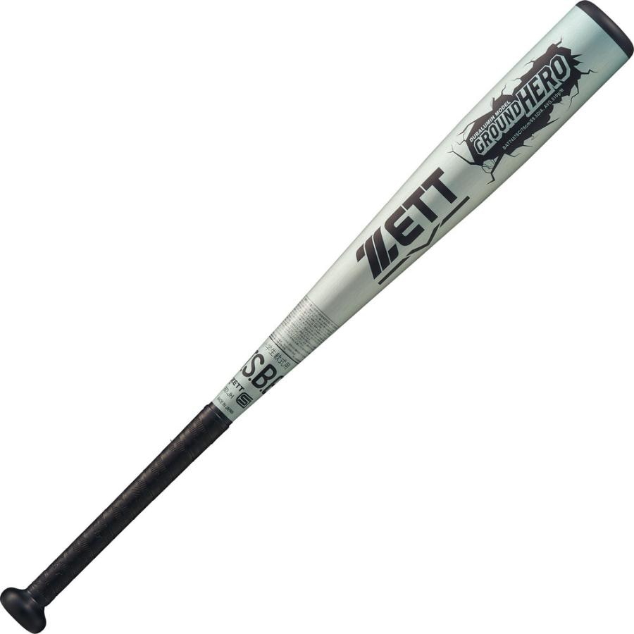 【予約販売】 ZETT ゼット 野球 小学生 軟式 金属製バット GROUNDHERO グランドヒーロー ミドルバランス 縦磨き 510g平均 BAT74576C
