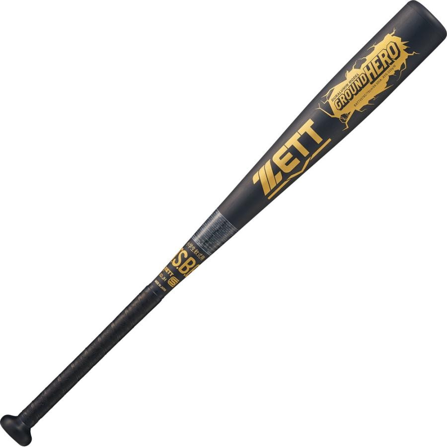 【予約販売】 ZETT ゼット 野球 小学生 軟式 金属製バット GROUNDHERO グランドヒーローミドルバランス 縦磨き 520g平均 BAT74578C