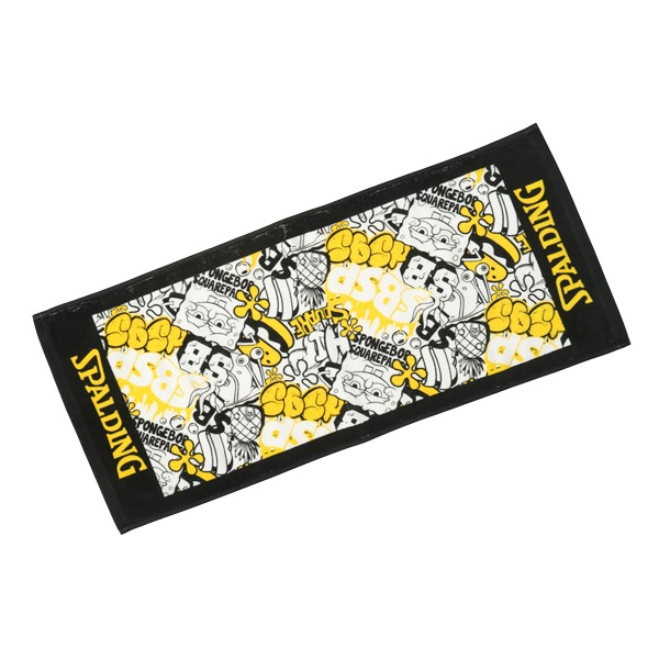 SPALDING スポルディング プリントタオル スポンジ・ボブ グラフィティ イエロー SAT211320