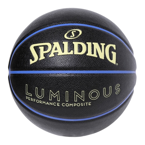 SPALDING スポルディング バスケットボール ルミナス コンポジット ブラック レモン バイオレット 5号球 合成皮革 78053J