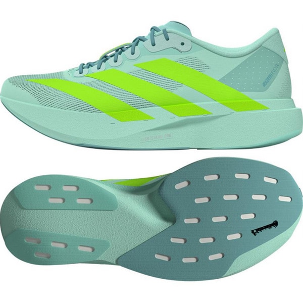 アディダス adidas レディース ランニングシューズ adizero Evo SL アディゼロ Evo SL マラソン ジョギング グリーン JS4452