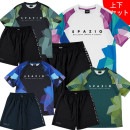 【上下セット】スパッツィオ Spazio ジオメトリー プラシャツ メッシュプラパン GE1111/GE1023 プラクティスセット メンズ|サッカーウェア・フットサルウェア|サッカー