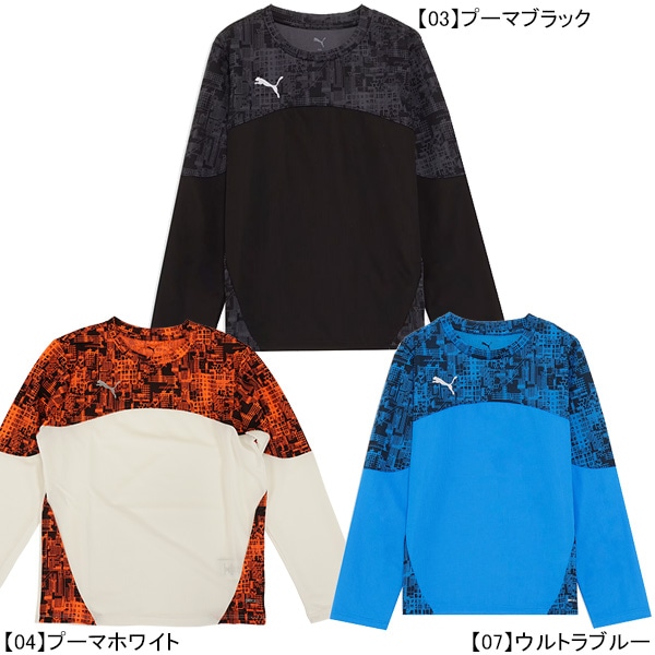 【ネコポス送料無料】【ジュニア】  プーマ PUMA INDIVIFTBL プロ 長袖 シャツ 660377 サッカー フットサル プラクティスシャツ 練習着 子供用