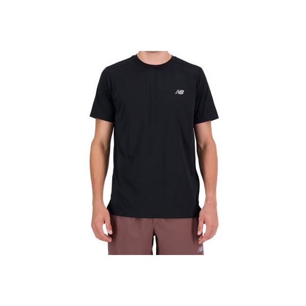 【ネコポス送料無料】ニューバランス New Balance メンズ ランニングシャツ ショートスリーブ 25FW Tシャツ 半袖 ブラック MT41222-BK