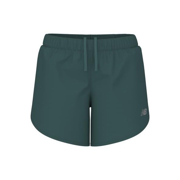 【ネコポス送料無料】ニューバランス New Balance レディース ランニングパンツ 5インチ インナーナシ 25FW ショートパンツ グリーン WS51200-NUS