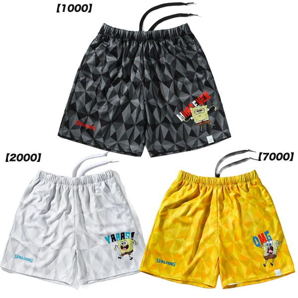 【ジュニア】スポルディング SPALDING ジュニア バスケットボール Tプラクティスパンツ スポンジ・ボブ フレーズ SJP25179S
