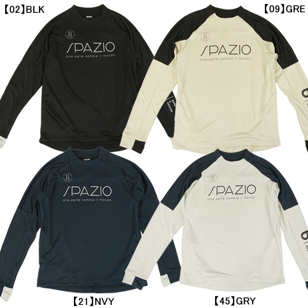 【ネコポス送料無料】 スパッツィオ Spazio 脇パネルミッドトレーニングトップ GE-1129 サッカー フットサル トレーニングウェア メンズ