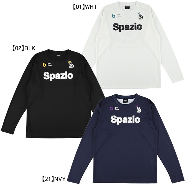 【ネコポス送料無料】 スパッツィオ Spazio ロゴスケッチロンプラ GE-1116 サッカー フットサル プラクティスシャツ 長袖 メンズ