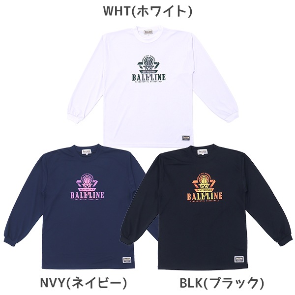 【ネコポス送料無料】オンザコート バスケットボール ゲームシャツ ロングスリーブシャツ Tシャツ 長袖 メンズ レディース 全胸2色エンブレム BT-6763