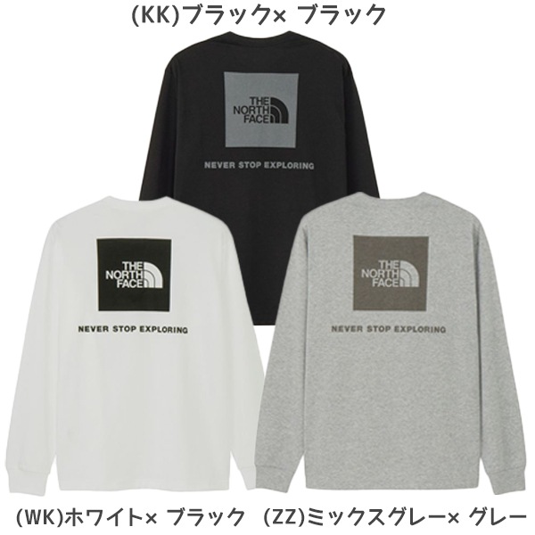 【ネコポス送料無料】ザ・ノース・フェイス THE NORTH FACE スポーツ メンズ 長袖 ロングTシャツ ロングスリーブ バックスクエア ロゴティー 25FW NT32442