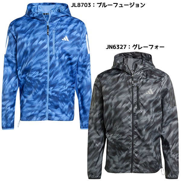 アディダス adidas メンズ ランニングブレーカー OTR AOP JKT 25FW オウン ザ ラン総柄プリントジャケット KQF04