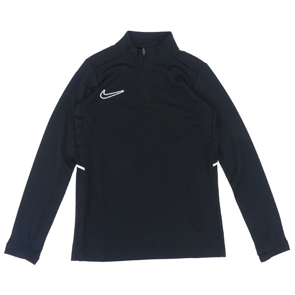 【ジュニア】 ナイキ NIKE アカデミー Dri-FIT ロングスリーブ 1/4ジップ ドリルトップ HJ3721-010 サッカー フットサル 練習着 長袖 ブラック 子供用