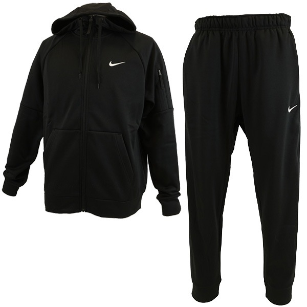 【上下セット】 ナイキ NIKE 裏起毛 Therma-FIT フルジップ フィットネスパーカー テーパード パンツ 上下 DQ4831-DQ5406 サッカー フットサル スウェット 黒
