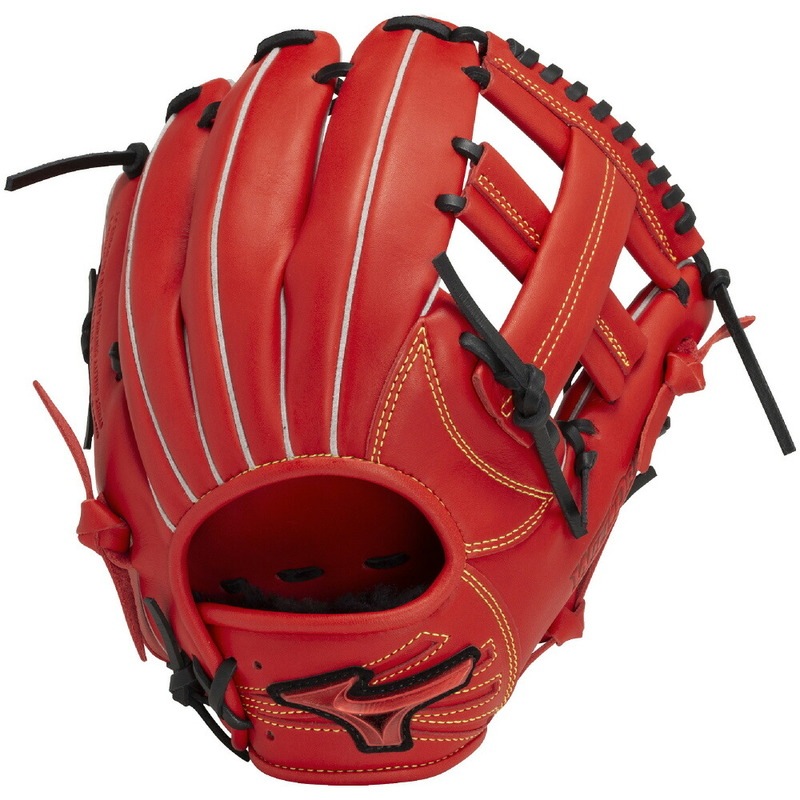 【型出し済み】ミズノ 野球 軟式 グラブ グローブ 軟式用 WILL DRIVE RED IBE 内野手向け サイズ8 即使用 柔らかグローブ  1AJGR32803-7009