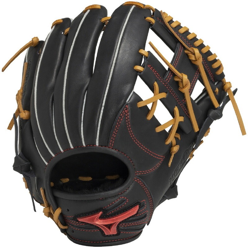 【型出し済み】ミズノ 野球 軟式 グラブ グローブ 軟式用 WILL DRIVE RED IBE 内野手向け サイズ9 即使用 柔らかグローブ 1AJGR32813-0949