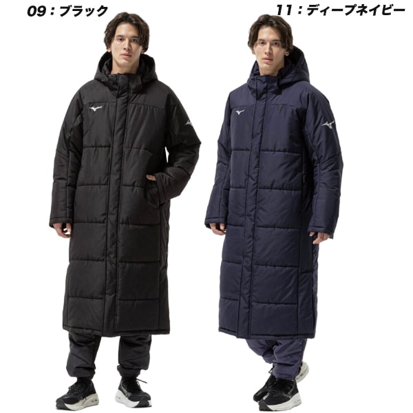 ミズノ mizuno テックフィルブレスサーモコート 中綿仕様 保温素材 吸湿発熱 25FW 32MEC550