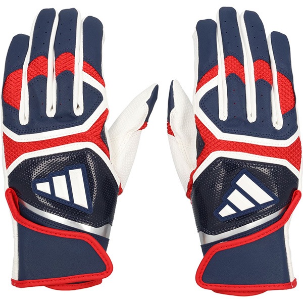 adidas - Adidas Adizero ネイビー ホワイト Lサイズ バッティンググローブ アディダス(adidas) 野球 バッティンググローブ 両手用 BG