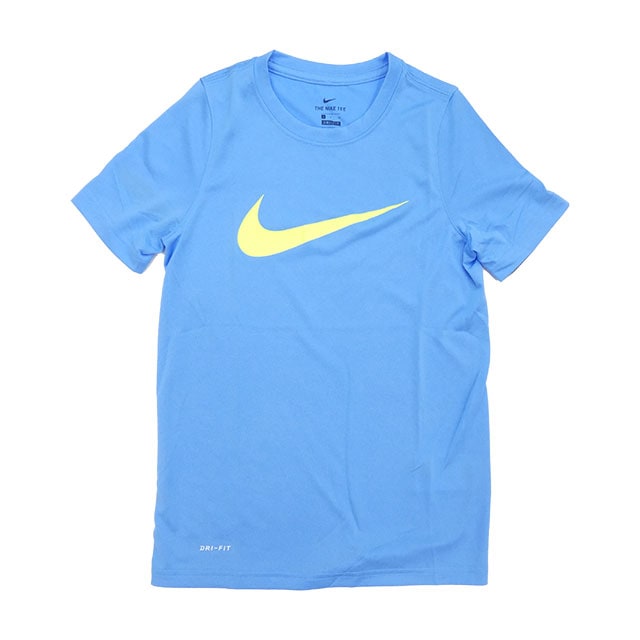 【セール】ナイキ NIKE ジュニア Tシャツ 半袖 吸汗速乾 ドライフィット 運動 トレーニング YTH レッグスウッシュ Tシャツ AR5307-412 子供 水色 特価