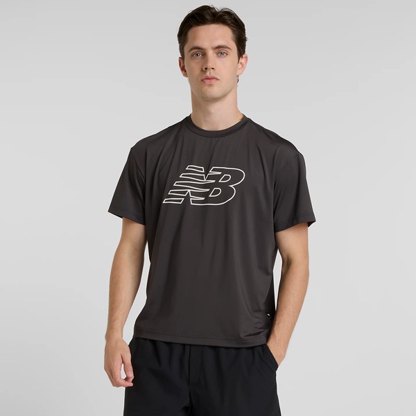 【ネコポス送料無料】ニューバランス New balance メンズ Tシャツ ショートスリーブ AMT51510-BLK 半袖