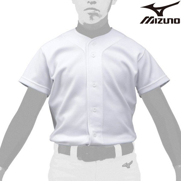 ミズノ MIZUNO GACHIユニフォームシャツ ジュニア 12JC9F80-01 ジュニア 練習用 ユニフォーム 練習用 防汚性 ホワイト 白 12JC9F8001