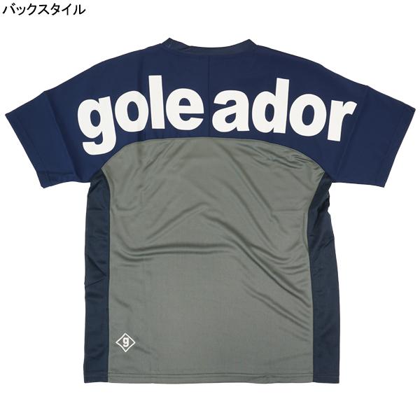 【ネコポス送料無料】 ゴレアドール goleador バイカラー 脇メッシュ プラクティスTシャツ F-337 練習着 半袖 ネイビー メンズ